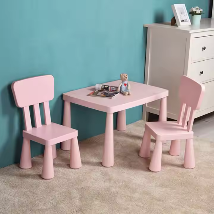 Kids Plastic Colourful Student Seat Children's Children Table and Chair Set Kindergarten Interior Use - Image 3